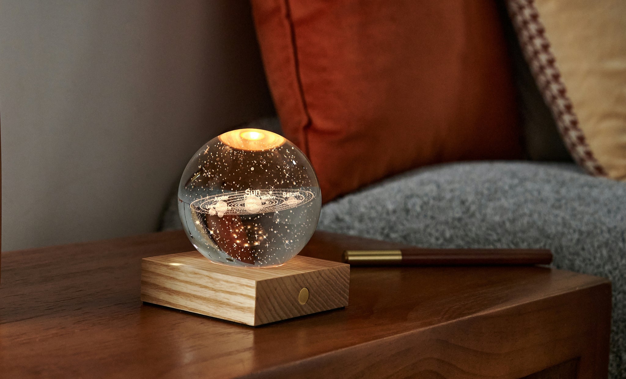Gingko Amber 3D Laser Crystal Light
