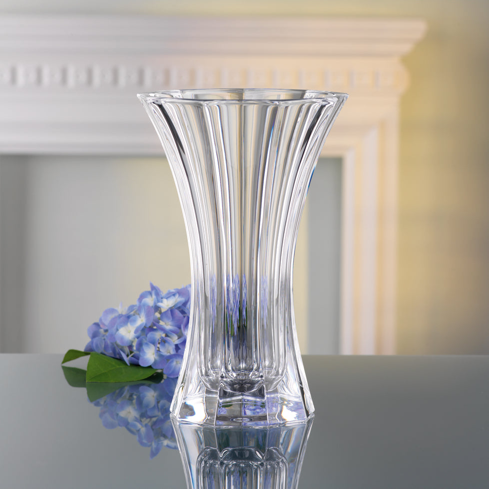 Nachtmann Crystal Saphir Glass Vase, 27cm