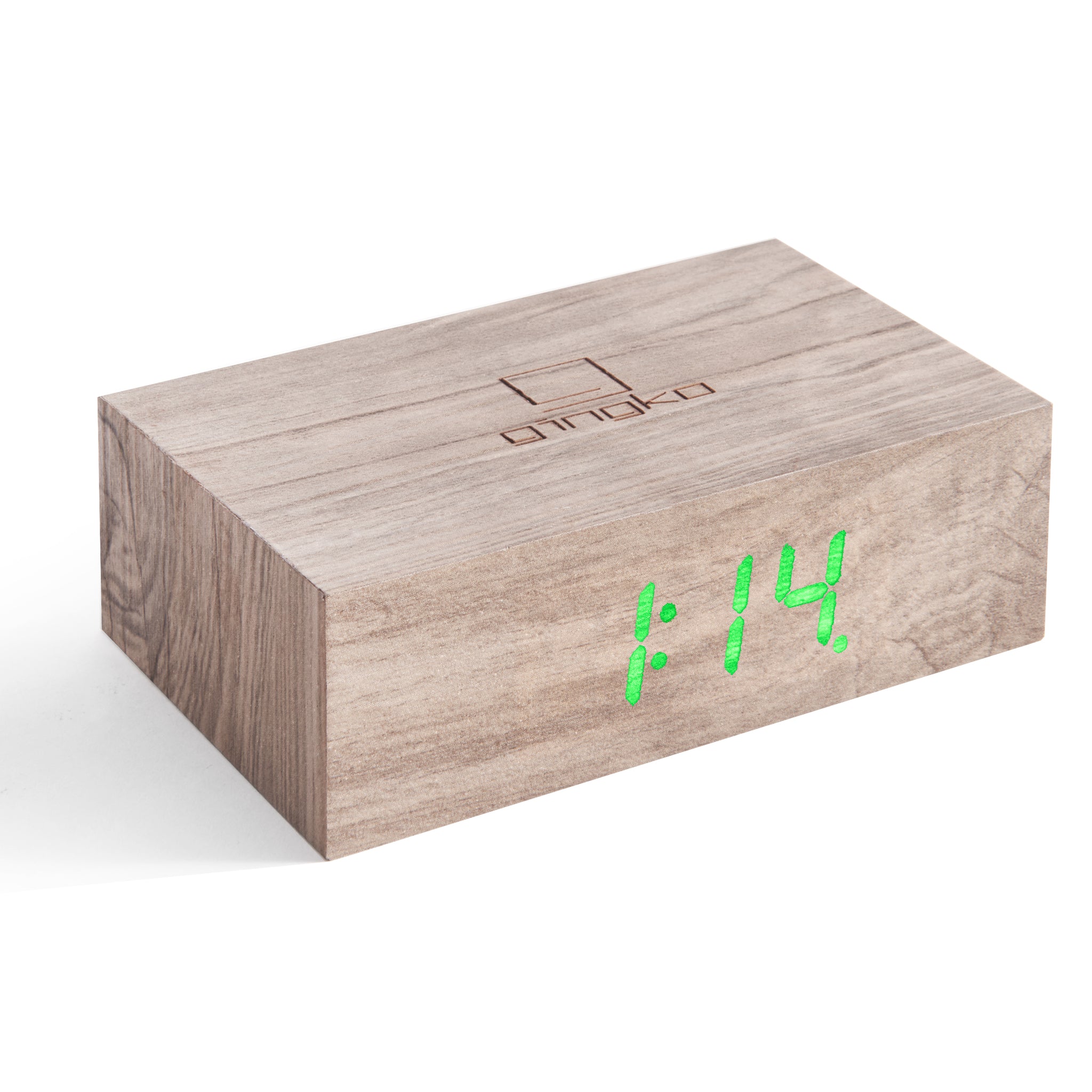 Gingko Flip Click Clock Wood