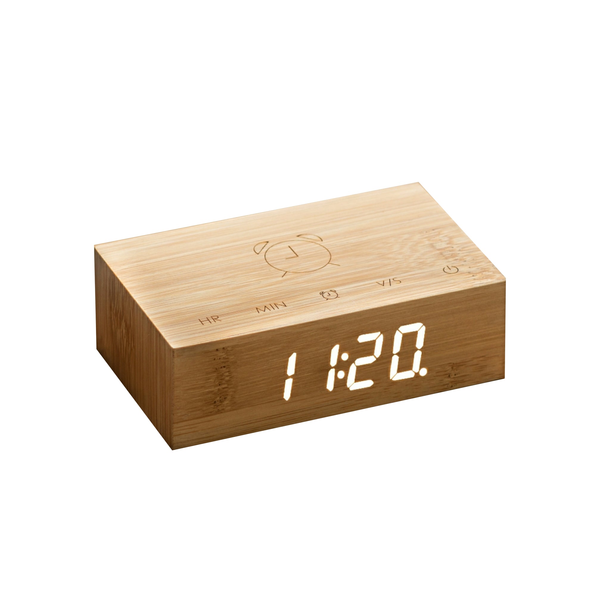 Gingko Flip Click Clock Wood