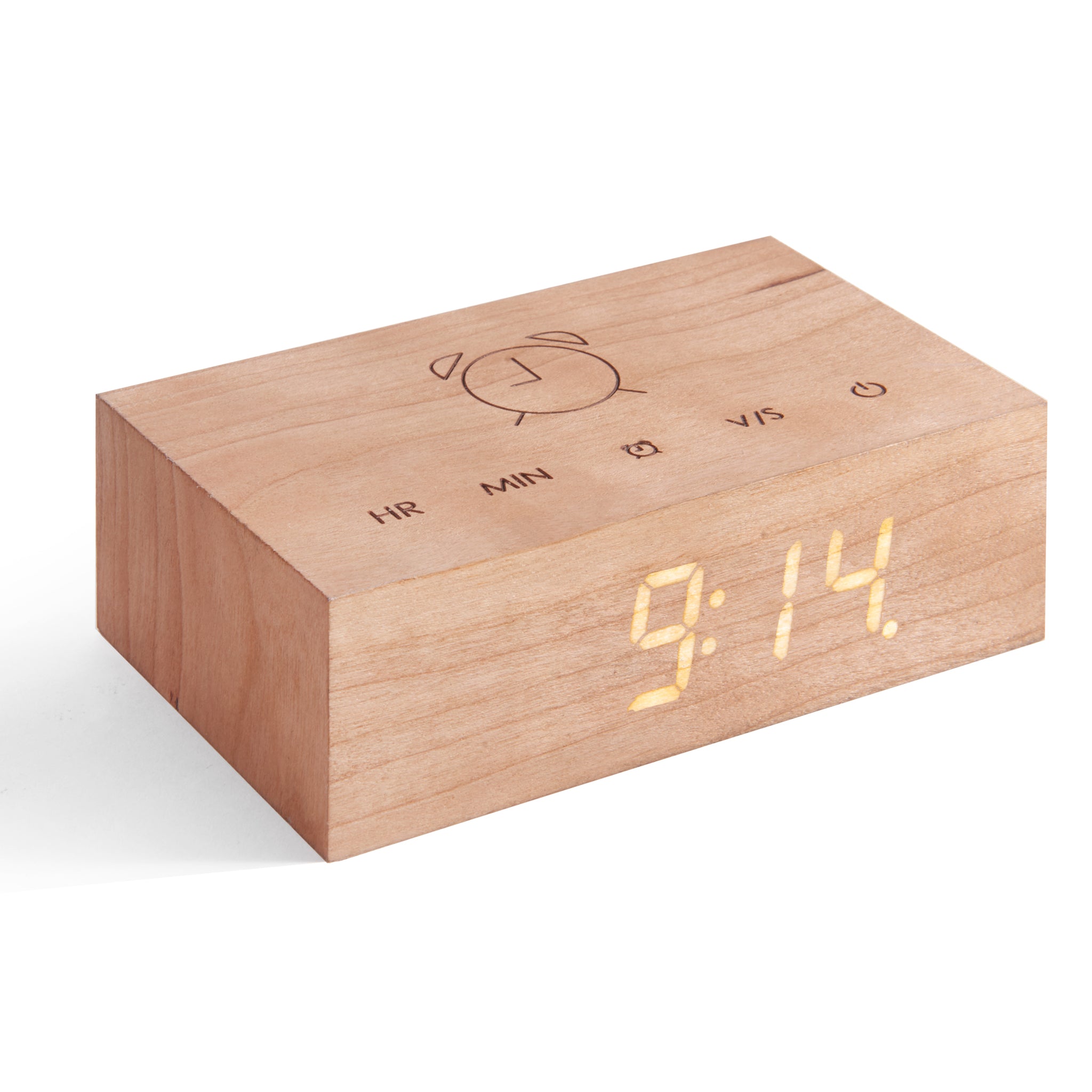 Gingko Flip Click Clock Wood