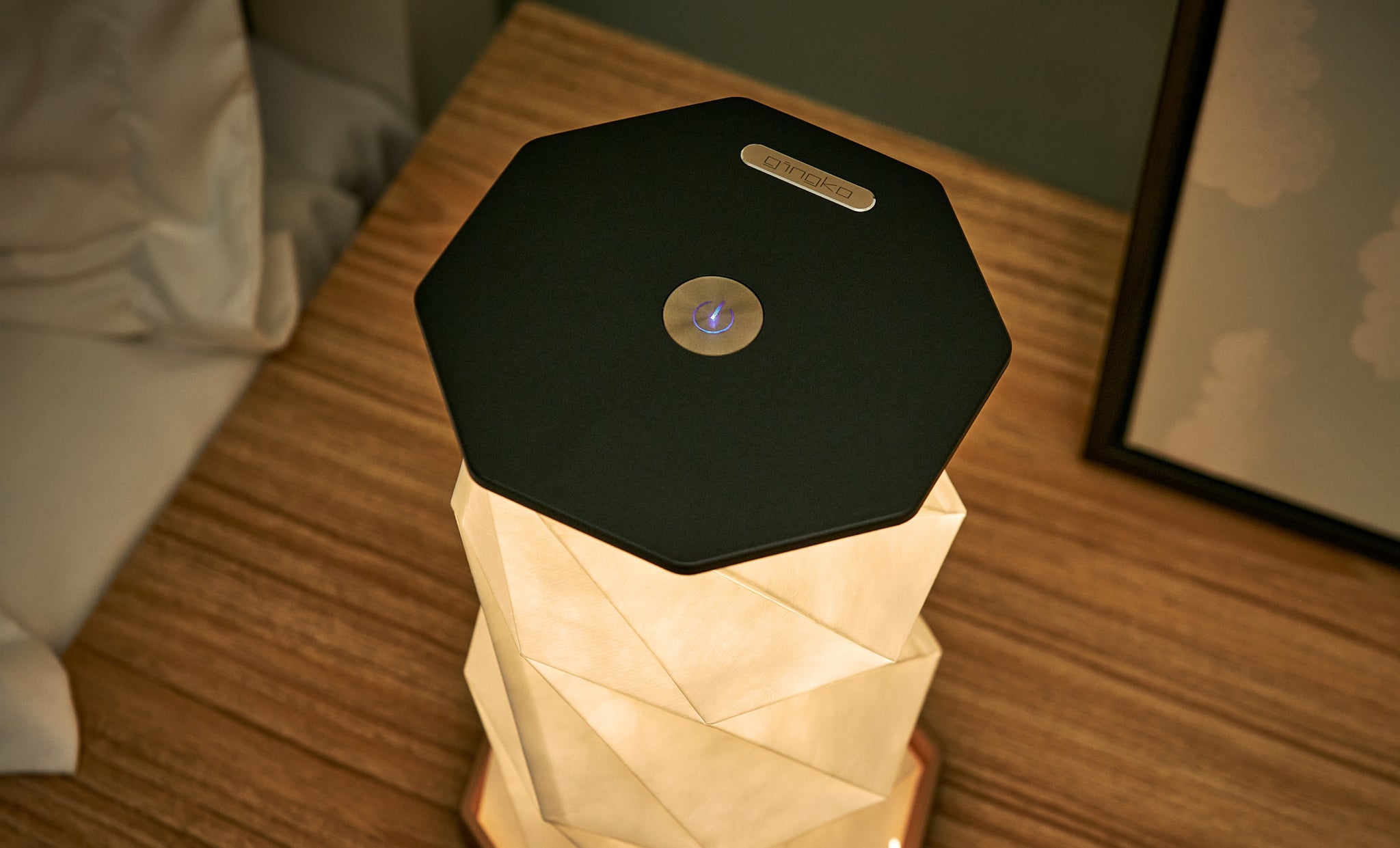 Gingko Twist Hexagon Lamp
