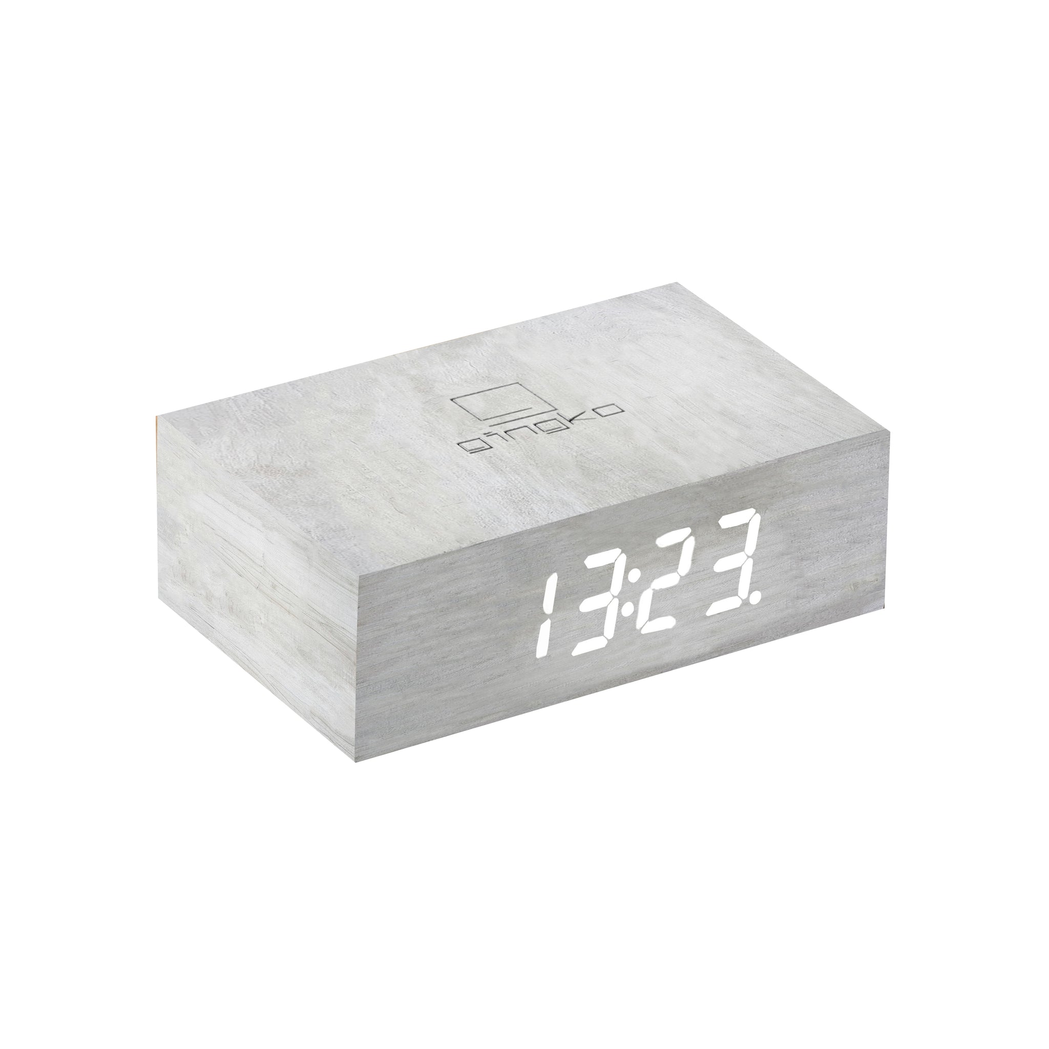 Gingko Flip Click Clock Wood
