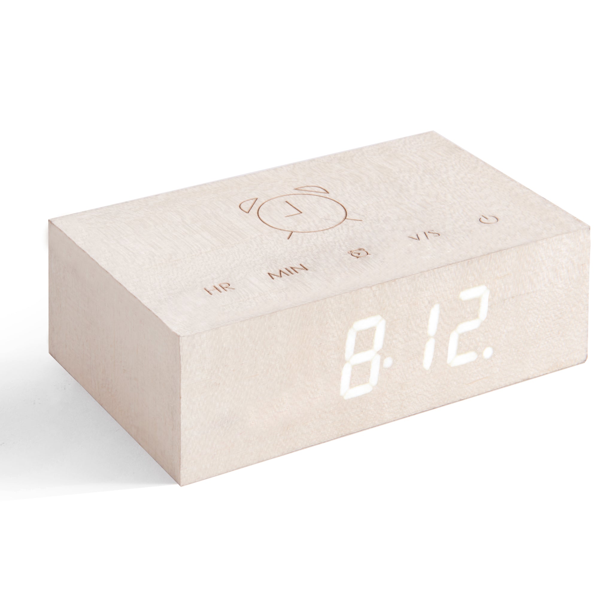 Gingko Flip Click Clock Wood