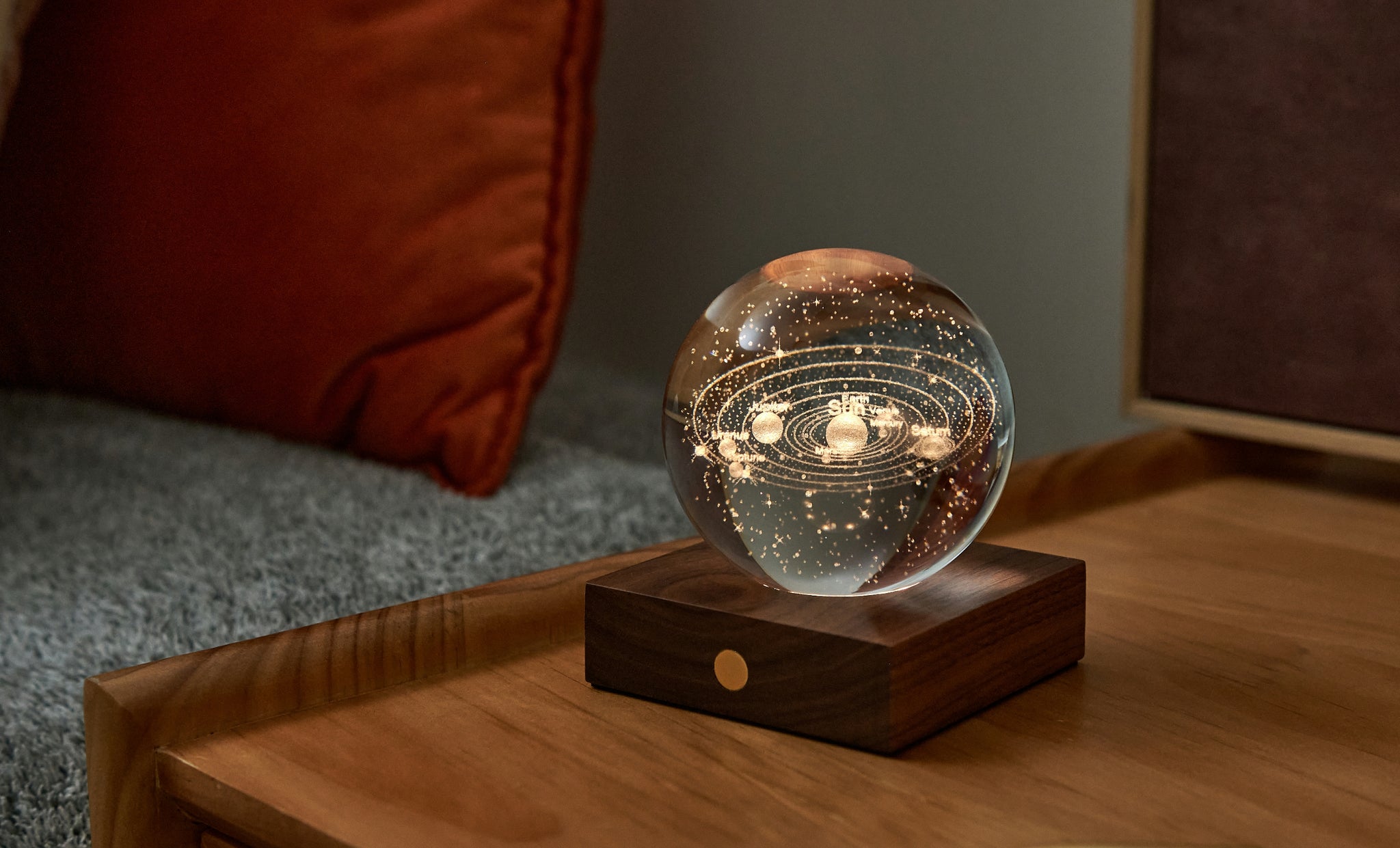 Gingko Amber 3D Laser Crystal Light