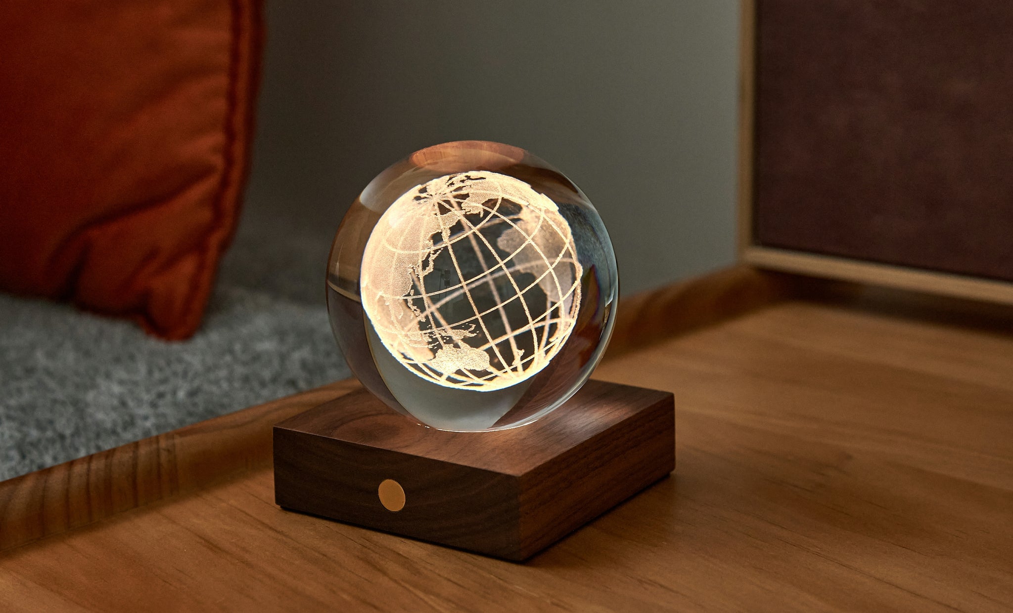 Gingko Amber 3D Laser Crystal Light