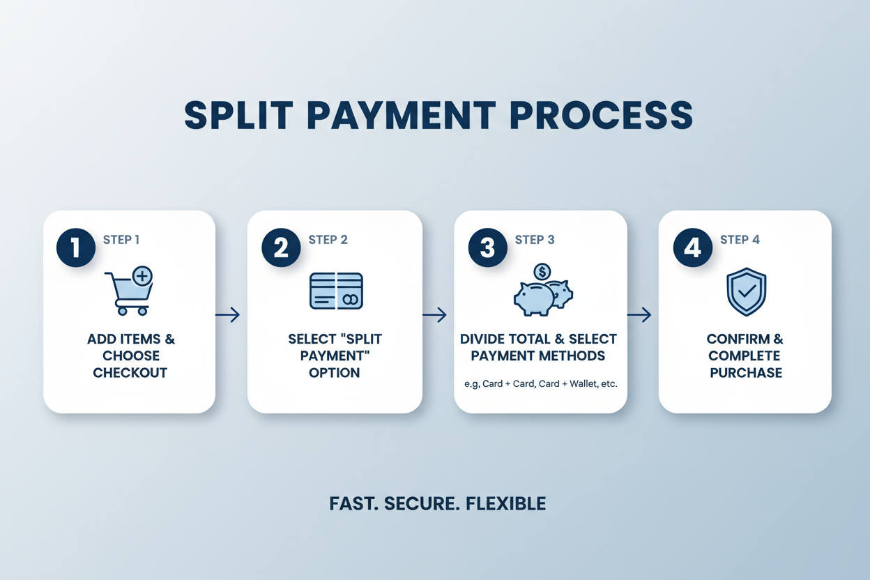please update the split payment process image shared earlier, the white letters are npot that visible 