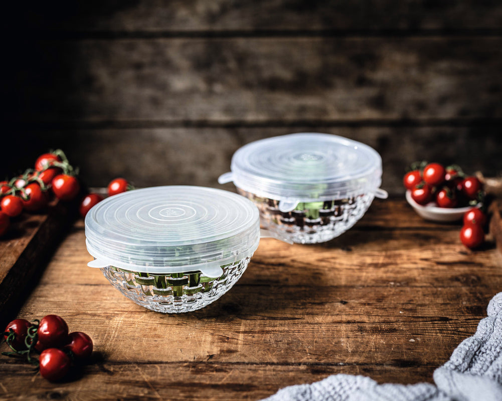 Nachtmann Bossa Nova, Set of 2 Glass Bowls (15 cm) with Silicone Lids