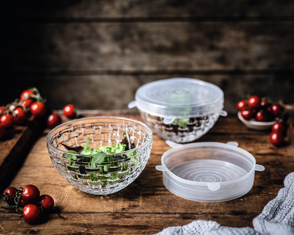 Nachtmann Bossa Nova, Set of 2 Glass Bowls (15 cm) with Silicone Lids