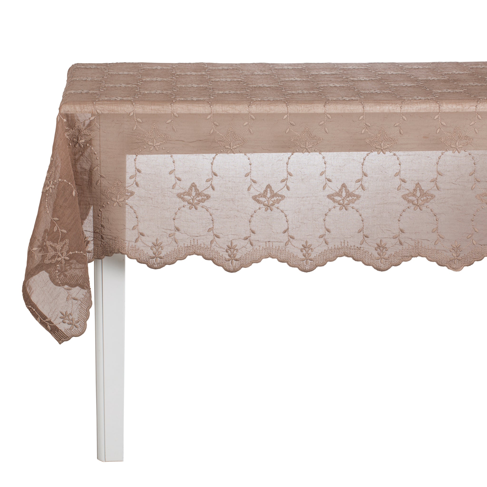 Lene Bjerre Adellia Rectangular Embroidered Table Cloth (6-seater, 220cm x 160cm)