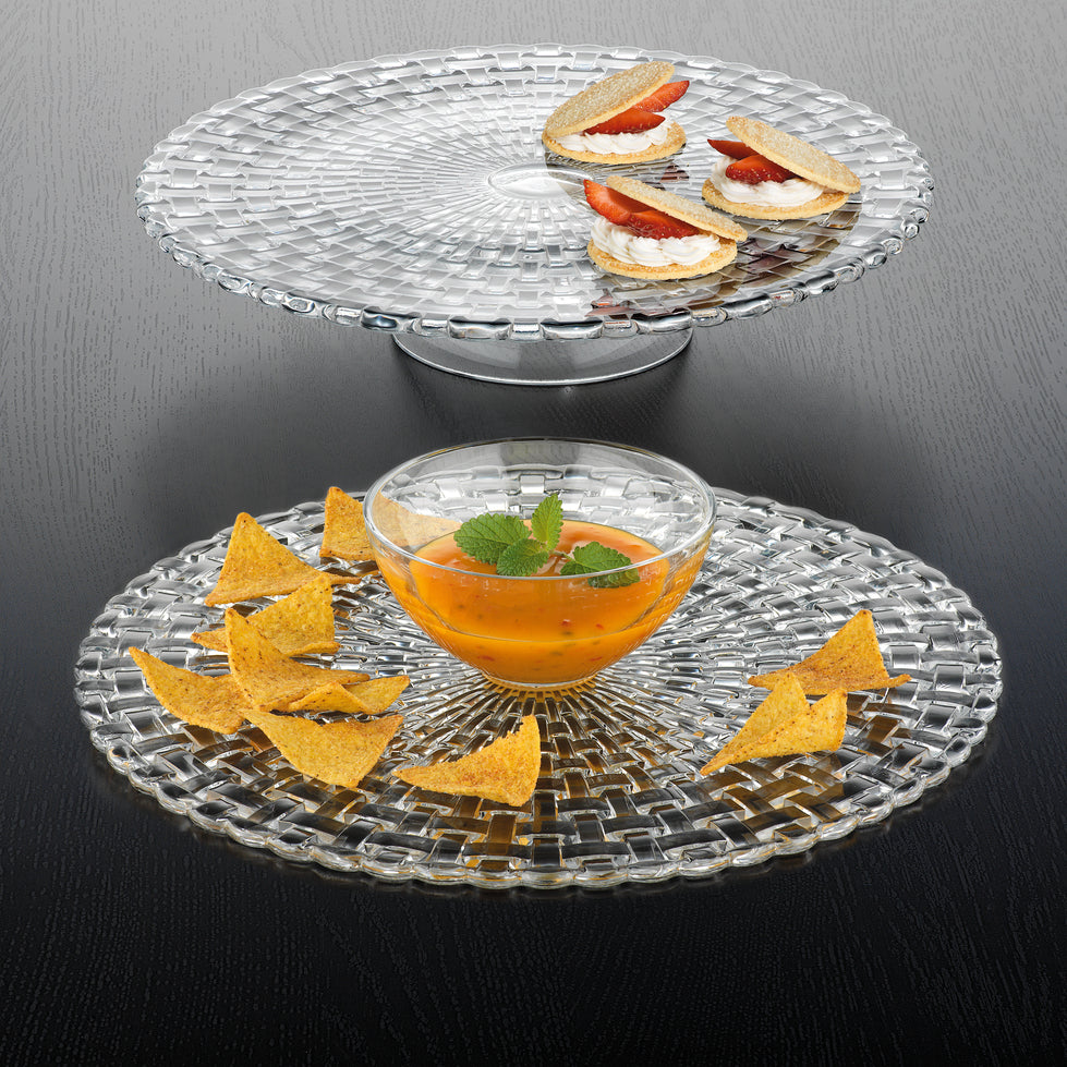 Nachtmann Bossa Nova Cake Plate/Chip & Dip - 32cm, 1 piece