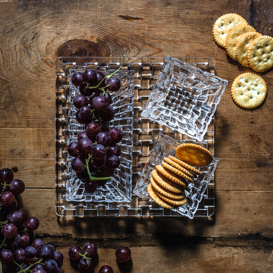 Nachtmann Bossa Nova Serving Set of 4 - Platter & Dip Bowls