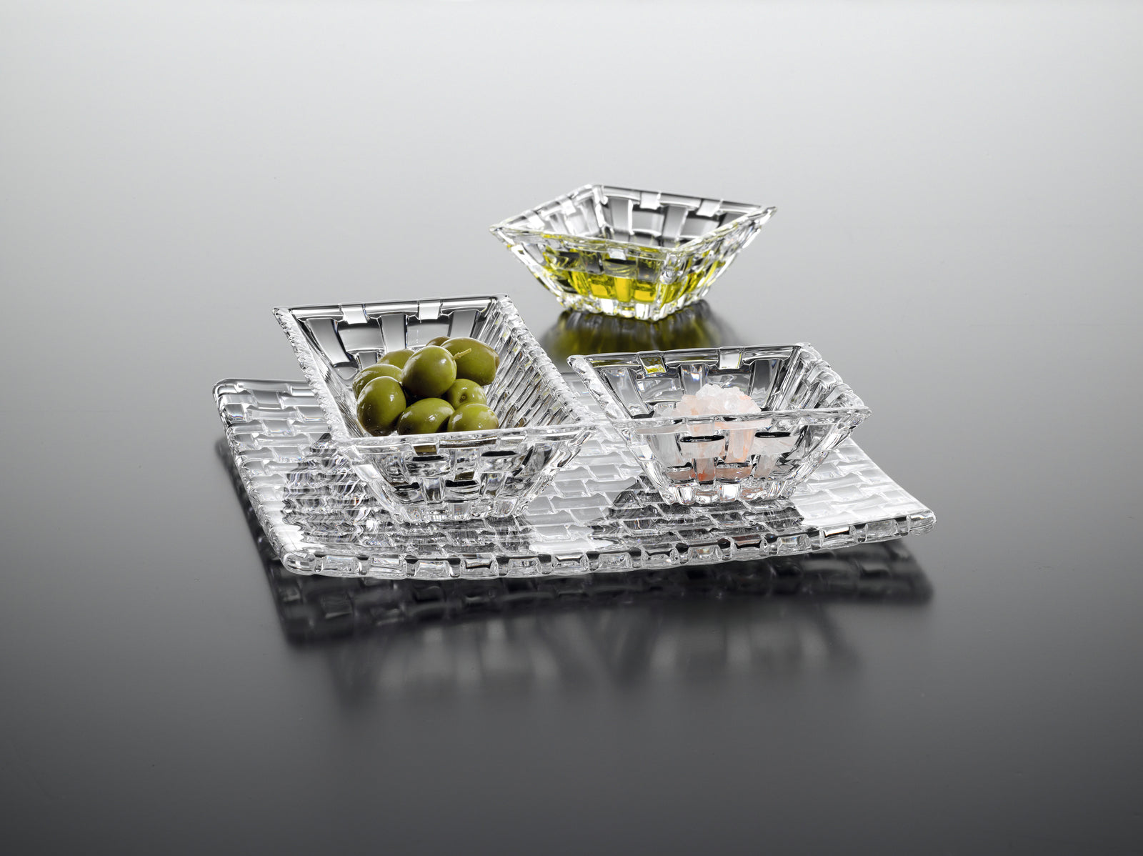 Nachtmann Bossa Nova Serving Set of 4 - Platter & Dip Bowls