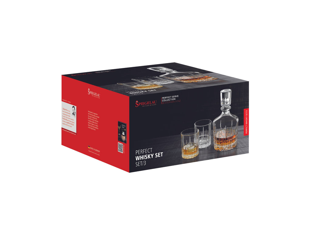 Spiegelau Perfect Serve Whisky Glass Set, 750ml Decanter + 4 Tumblers