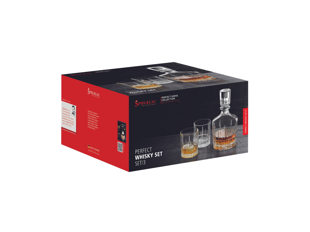 Spiegelau Perfect Serve Whisky Glass Set, 750ml Decanter + 6 Tumblers
