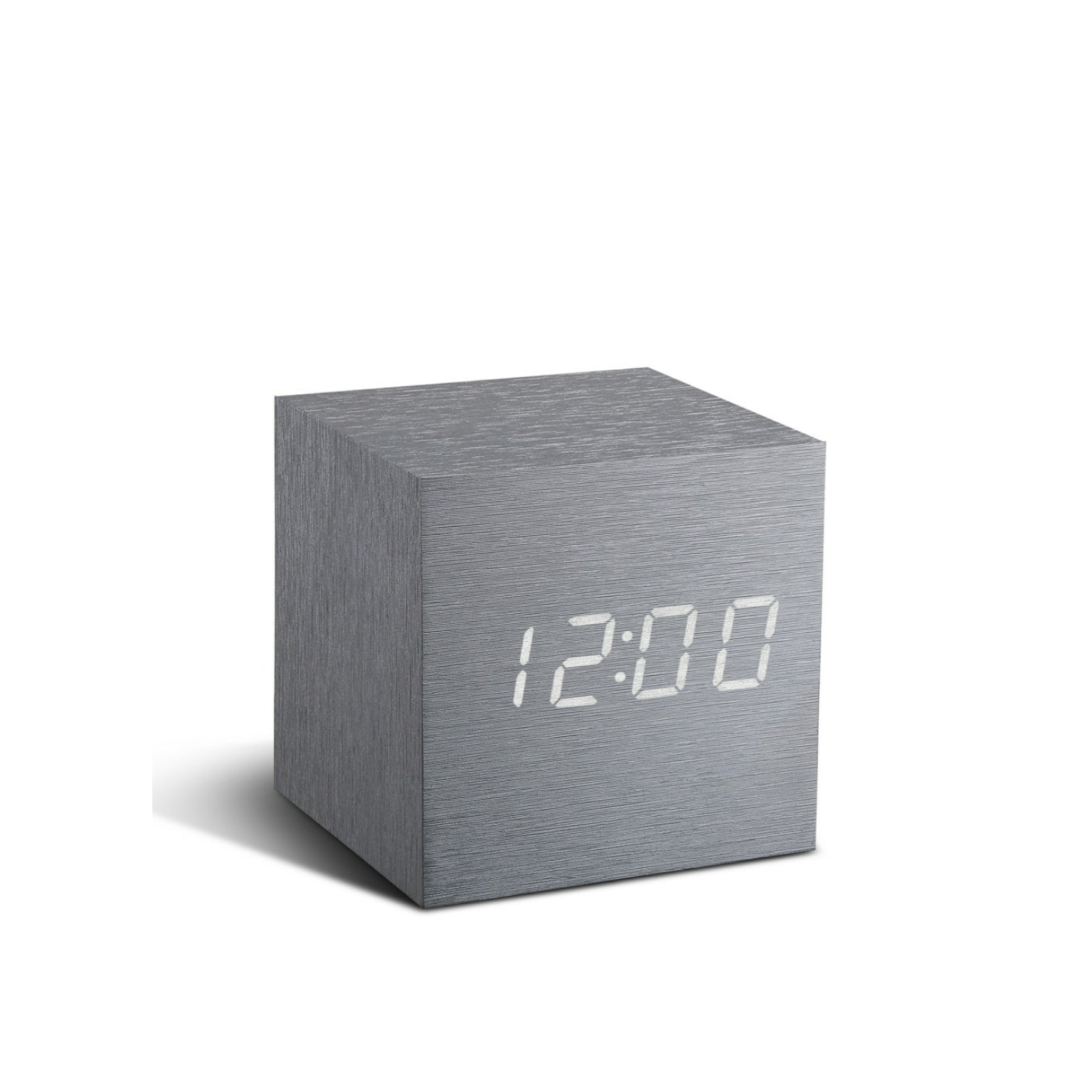Gingko Wooden Cube Click Portable Clock