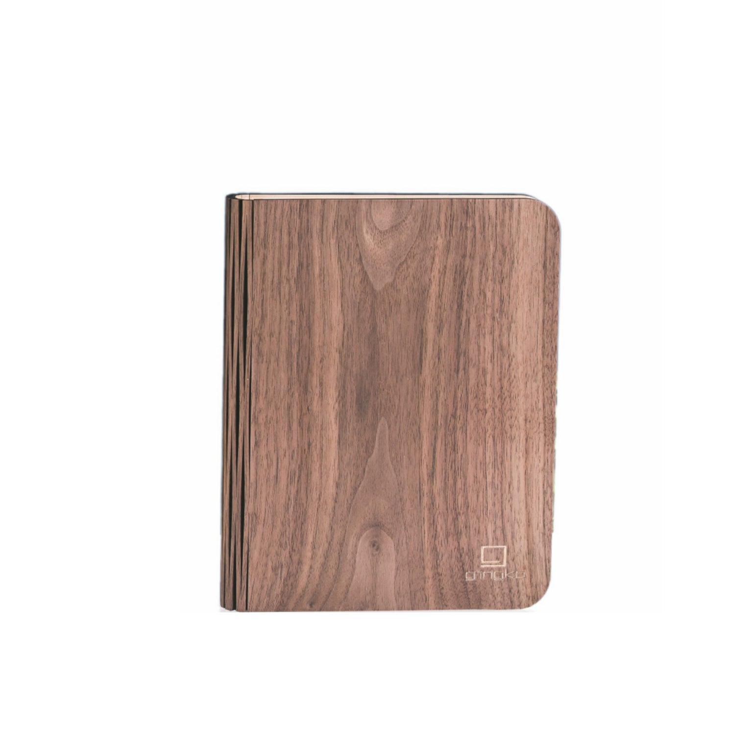 Gingko Mini Walnut Smart Book Light, Natural Wood