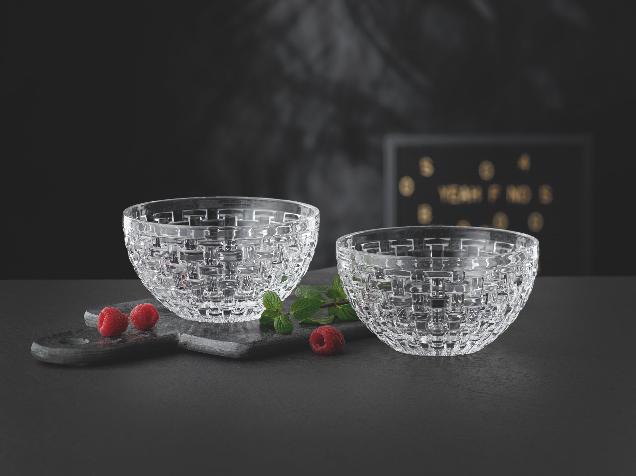 Nachtmann Bossa Nova, Set of 2 Glass Bowls (18 cm) without Lids