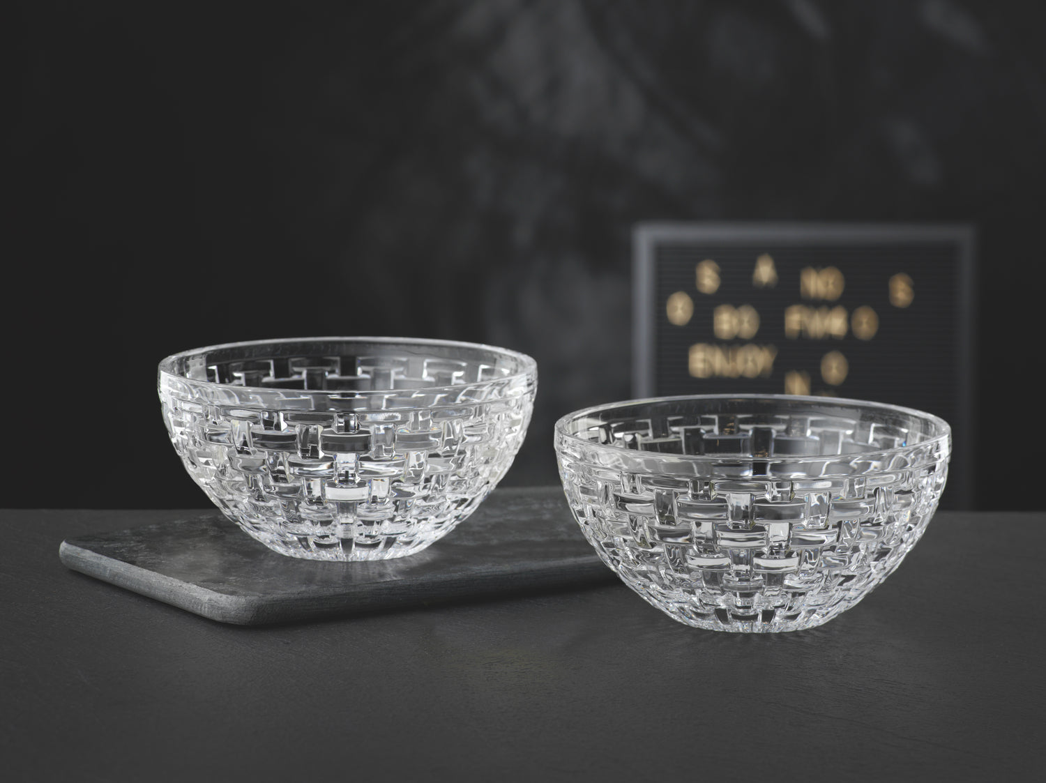 Nachtmann Bossa Nova, Set of 2 Glass Bowls (18 cm) without Lids