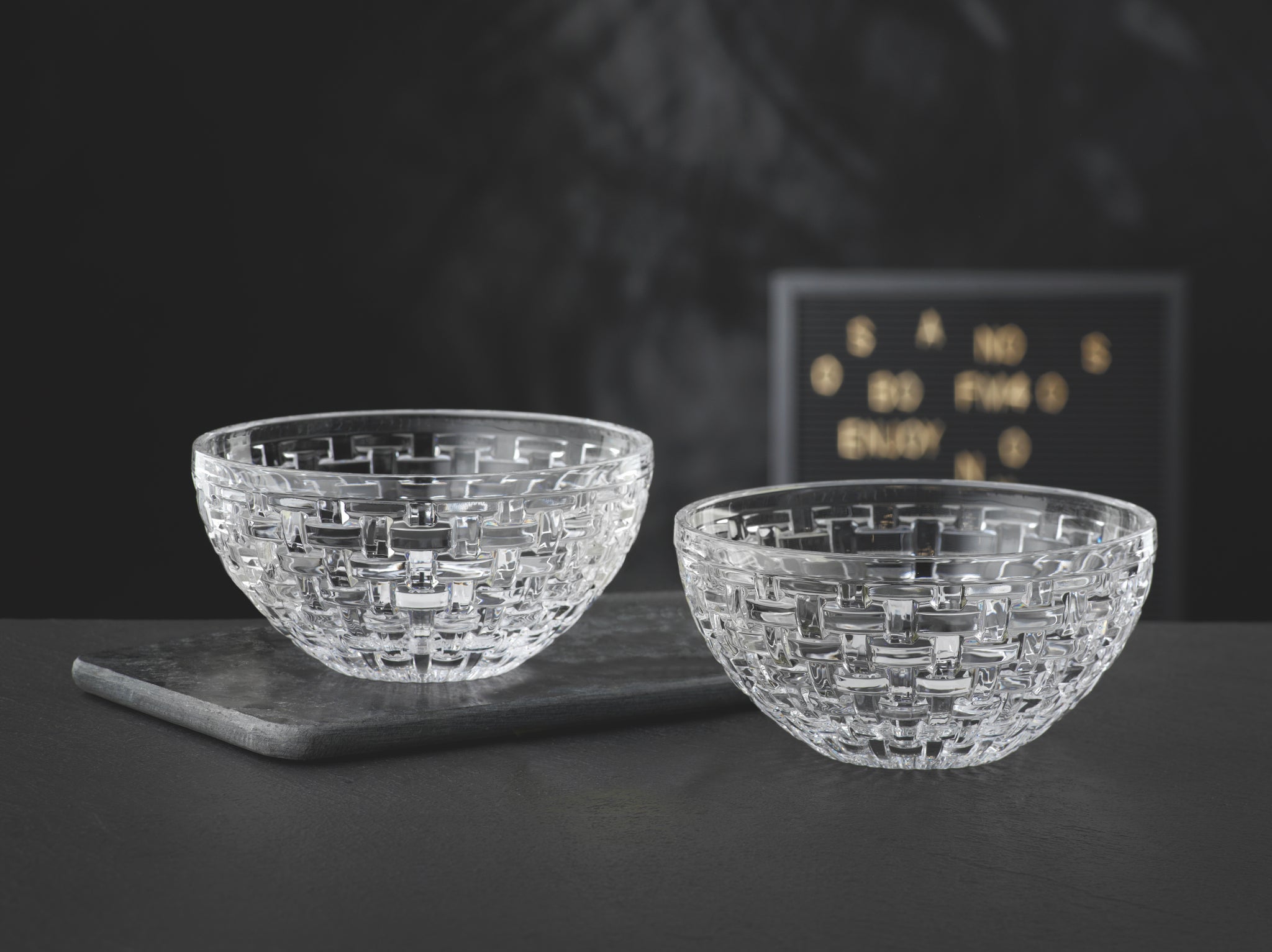 Nachtmann Bossa Nova, Set of 2 Glass Bowls (18 cm) without Lids