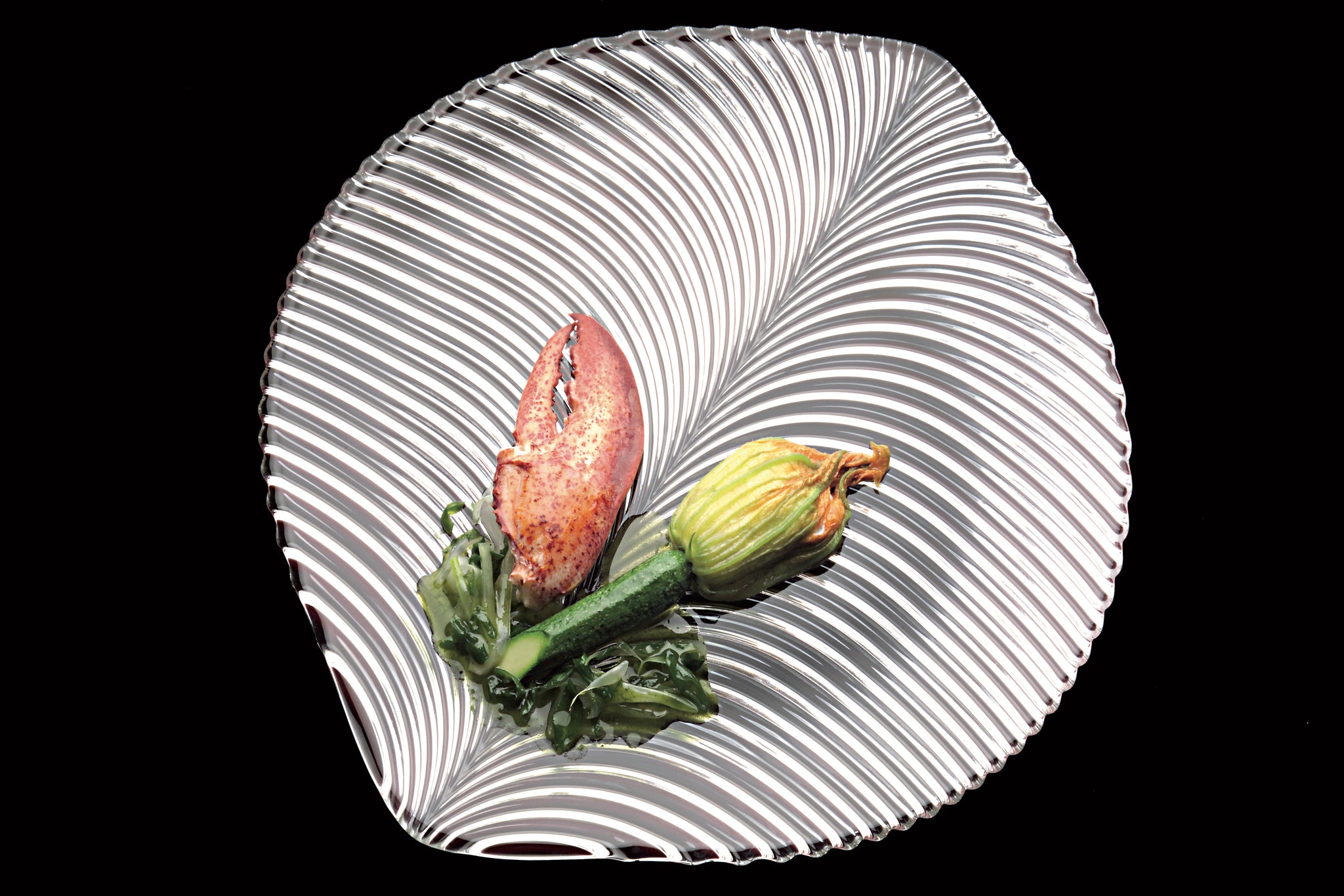 Nachtmann Mambo Leaf Glass Charger Plate, 32 cm - Set of 2