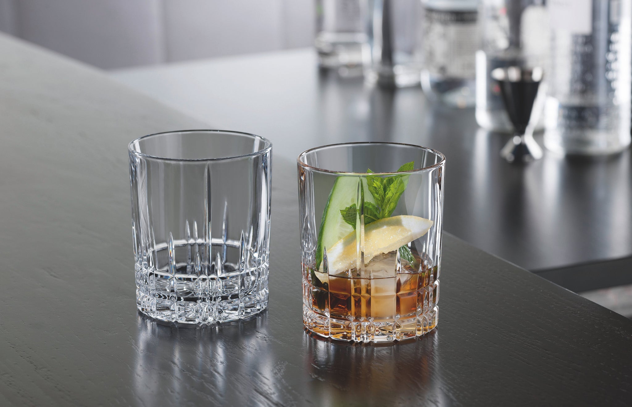 Spiegelau Perfect Serve Whisky Glass Set, 750ml Decanter + 6 Tumblers