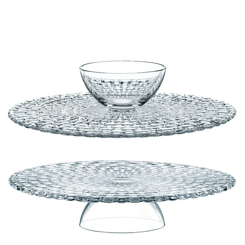 Nachtmann Bossa Nova Cake Plate/Chip & Dip - 32cm, 1 piece