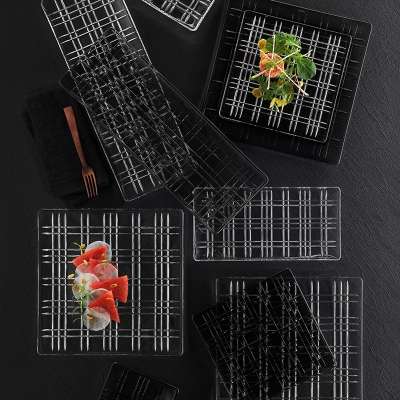 Nachtmann Square Smoke Rectangular Plate, 42 cm - 1 piece